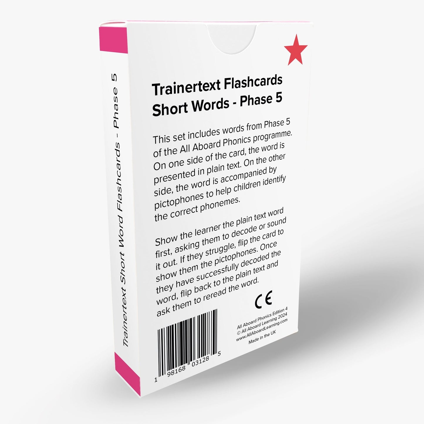 Trainertext Short Word Flashcards - Phase 5 - All Aboard Learning Ltd