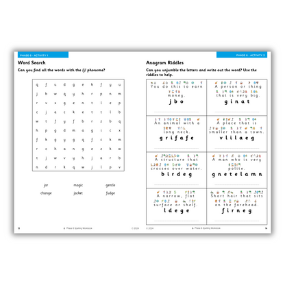 Phase 6 Spelling Workbook, Set of 10