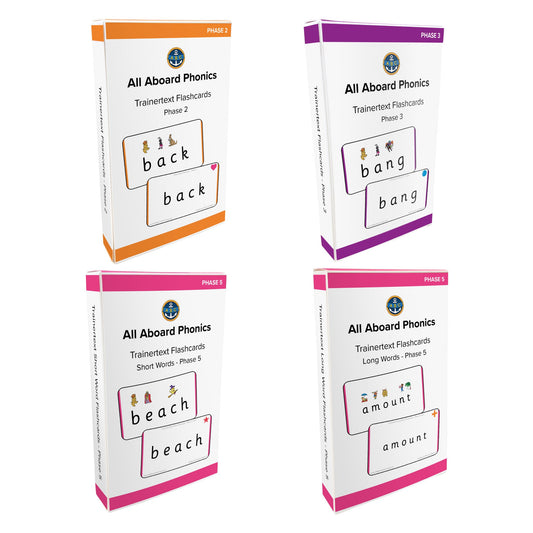 Trainertext Flashcards - Phases 2-5 Bundle - All Aboard Learning Ltd